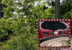 Triebwagen-Akrobatik -     Gesehen im Bahnhof von Rot am See.