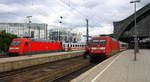 101 043-8 DB fährt mit dem IC 2311 aus Westerland(Sylt) nach Stuttgart-Hbf und fährt bei der Abfahrt aus dem Kölner-Hbf in Richtung Köln-Süd.