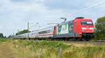 DB Fernverkehr 101 060  Kirchentag Dortmund  mit IC 2213 Ostseebad Binz - Stuttgart Hbf (Hüde, 08.08.19).