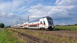 IC (2) 2038 Leipzig Hbf - Emden Hbf mit Steuerwagen 86-81 861 voraus, Schublok DB 146 573,  (bei Diepholz, 02.09.2020).