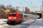 DB 101 133-7 mit einem IC in Castrop-Rauxel 12.2.2021