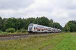 DB IC (2) 2039 Norddeich Mole - Leipzig Hbf mit Steuerwagen 86-81 866 voraus, Schublok DB 146 564 (Rohrsen, 22.09.2021).