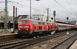 218 434 und 218 435 brachten am 2.12.21 den IC 118 von Lindau nach Stuttgart.