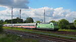 101 005 (DEVK) zieht IC 2271 (Rostock - Dresden) durch den ehem.