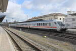 Der Wagenpark vom IC 2151 aus Kassel-Wilhelmshöhe, am 03.04.2023 nach der Ankunft in Gera Hbf.