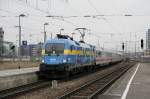 1116 029  EM-Lok Schweden  mit dem IC 2082 am 8.03.08 in Mnchen Ost