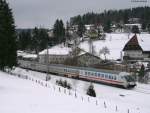 IC2005 Bodensee (Emden-Konstanz) mit Schublok 101 053-7 am km 69,1 20.2.09