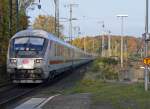 Ein IC mit Steuerwagen vorne auf Gleis 1 in Kln West, aufgenommen in Kln West am 30.10.09