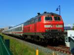 Von Frankfurt am Main ber Kln und Lbeck nach Burg auf Fehmarn, 218 321-8 hat am 07.06.2013 mit dem IC 2220 sein Ziel ereicht.