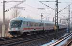 Ein IC-Leerpark ist am 30.01.2014 auf dem Weg von Dresden Hbf zur Abstellanlage nach Dresden-Reick unterwegs.