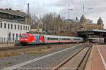 101 100-6  Tessin  am IC2023 (Hamburg-Altona-Frankfurt) am 15.02.2014 in Wuppertal Steinbeck.