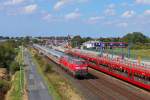 Südlich des Bahnhofs Niebüll werden die Autos für den Syltshuttle verladen.