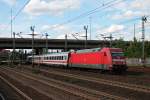 EInfahrt von 101 013-1 mit einem InterCity nach Hamburg Altona am 13.08.2014 in Hamburg Harburg.