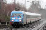 101 042-0 durchfährt mit IC 2009 nach Köln Hbf. Recklinghausen-Süd 30.1.2016