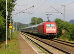 Ein nachschuss auf die 101 004-0 DB schiebt ein  IC 2226 aus Passau-Hbf(D) nach Kiel-Hbf(D)   und fuhr durch Namedy in Richtung Köln.