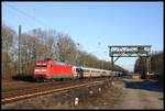 DB 101079 durchfährt hier am 16.1.2005 mit einem Intercity den Bahnhof Natrup Hagen in Richtung Münster in Westfalen.
