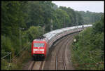 101128 war am 11.9.2005 auf der Rollbahn bei Hasbergen mit einem Intercity in Richtung Münster unterwegs.