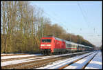 DB 101134 ist hier am 2.12.2005 um 10.08 Uhr bei Durchfahrt in Natrup Hagen mit einem Intercity in Richtung Ruhrgebiet unterwegs.