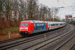 101 068-5  Back on Track  mit IC2027 in Wuppertal, Januar 2020.