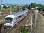 Durchfahrt eines IC´s in Gppingen, der Zug fuhr weiter richtung Mnchen Hbf. Der InterCity wurde von einer Br.101 gezogen. Aufgenommen am 13.Juli 2007