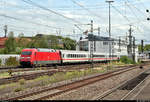101 142-8 als umgeleiteter IC 1116 (Linie 32) von Stuttgart Hbf nach Dortmund Hbf durchfährt den Bahnhof Ludwigsburg auf Gleis 1.
[28.7.2020 | 14:56 Uhr]