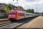 101 006-5 als umgeleiteter IC 2313 (Linie 30) von Hamburg-Altona nach Karlsruhe Hbf durchfährt den Bahnhof Asperg auf der Bahnstrecke Stuttgart–Würzburg (Frankenbahn | KBS 780).