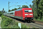 101 142-8 als IC 1115 (Linie 32) von Dortmund Hbf nach Stuttgart Hbf fährt nahe Bruchsal Schlachthof auf der Bahnstrecke Bietigheim-Bissingen–Bruchsal (Westbahn (Württemberg) | KBS