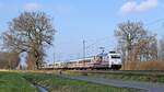 DB Fernverkehr 101 110  50 Jahre Intercity  mit IC 2311 Westerland (Sylt) - Stuttgart Hbf (Diepholz, 05.03.2022).