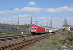 DB 101 024-8 mit dem IC 2155 von Köln Hbf nach Gera Hbf, am 05.04.2023 in Gerstungen.