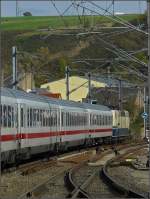 DB E-Lok 181 211-4  Lorraine  verlsst mit ihrem Zug den Bahnhof von Wasserbillig am 19.10.08 auf ihrer Reise von Luxemburg nach Norddeich Mole. (Jeanny)