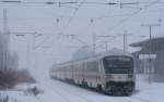 101 034-7  In Form  mit dem IC 2005 (Emden-Konstanz) in St.Georgen(schwarzw) 29.1.10