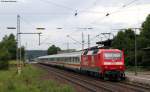 IC 2371  Schwarzwald  (Hannover Hbf-Konstanz) mit Schublok 120 501-2 in St.Georgen 14.6.11