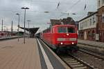 Am 22.05.2013 fuhr 181 218-9 mit einem IC nach Straßbourg aus dem Bahnhof von Worms gen Mannheim.