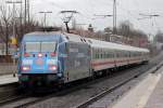 101 042-0 mit IC 1936 nach Köln Hbf. bei der Einfahrt in Recklinghausen 28.12.2013