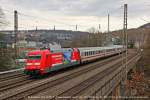 101 029-7  Panoramareisen  am IC2024 (Passau-Hamburg) am 25.02.2014 in Wuppertal Sonnborn.