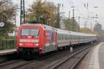 101 118-8 mit IC 1936 nach Köln Hbf. durchfährt Recklinghausen-Süd 15.11.2014