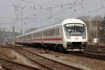 IC 2039 nach Leipzig Hbf. mit Schublok 101 048-7 bei der Einfahrt in Verden(Aller) 24.3.2015