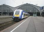 Hier X80003 nach Warnemnde, bei der Ausfahrt am 14.5.2010 aus Leipzig Hbf.