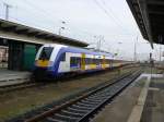 Dem Steuerwagen bei der Ausfahrt aus dem Hbf Rostock am 24.02.2007 hinterher geschaut.