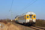 Steuerwagenmesszug 63 80 99-92 014-9 Dienst mzf 316 bei Ebersdorf/ Coburg am 13.02.2017.