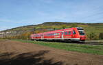 DB Systemtechnik 612 902 als Dienstfahrt Richtung Wrzburg, am 17.10.2022 in Thngersheim.