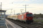 DB Systemtechnik 193 969 mit dem Mess 94425 nach Vieselbach, am 08.11.2022 in Neudietendorf. 