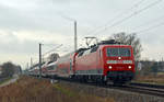 120 134 bespannte am 03.12 den PbZ 2466 von Leipzig nach Berlin.