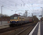 1142 704 der Centralbahn kommt  die Kohlscheider-Rampe hoch aus Richtung Neuss,Herzogenrath mit  drei Centralbahnwagen kommt aus Richtung  Herzogenrath und fährt durch Kohlscheid in Richtung