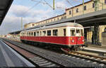 Und dann kam noch die Sonne raus, als 301 035-1 (Esslinger Triebwagen) in Magdeburg Hbf darauf wartete, seine Geburtstagsreise von der sachsen-anhaltischen Hauptstadt in die Bundeshauptstadt