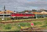 Mit dem Eilzug von Aschersleben nach Berlin

Für längere Eilzüge wie damals sind die heutigen Bahnsteige nicht mehr ausgelegt. Zuglok 232 293-1 (132 293-2) steht im Startbahnhof Aschersleben auf Gleis 3 schon etwas außerhalb, damit die sieben Wagen geradeso reinpassen.
Für das Foto wurde die Kamera über den Zaun an der Oststraße gehalten.

🧰 Erfurter Bahnservice GmbH (EBS) | Verein zu Pflege des Eisenbahnkulturgutes Köthen e.V.
🚝 SDZ 1820 Aschersleben–Berlin-Lichtenberg
🕓 21.5.2022 | 8:31 Uhr