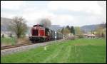 212 084 zieht die 64 419 und den DLr 92865 von Crailsheim nach Aulendorf.