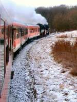 Winterdampf nach Rheinsberg (Berlin-Rheinsberg) 2005 mit BR 52