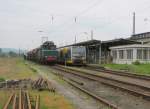 LEG 254 052-4 mit einem Fotogterzug von Halle (S) nach Camburg, in Naumburg (S) Hbf; 02.05.2010