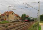 DR 244 044-4 (DB Museum 144 044-5 D-DB) mit dem DPE 36545 von Leipzig-Plagwitz nach Meiningen, in Bischleben; 04.09.2010